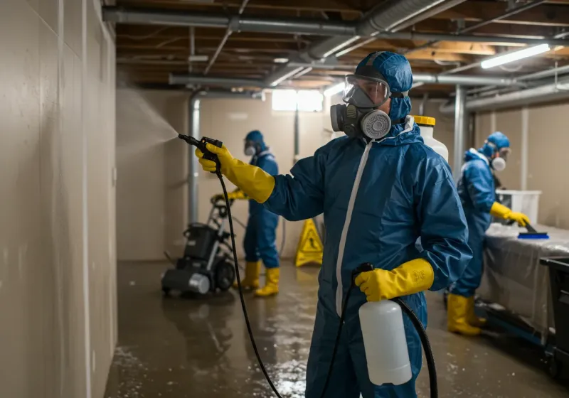 Basement Sanitization and Antimicrobial Treatment process in Robertsdale, AL