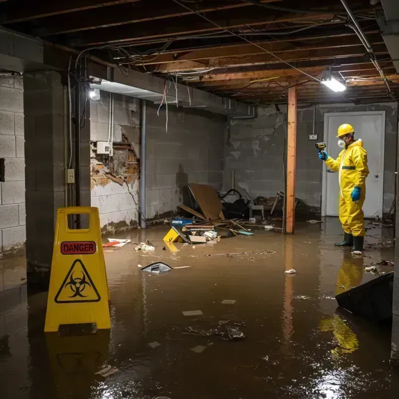 Flooded Basement Electrical Hazard in Robertsdale, AL Property